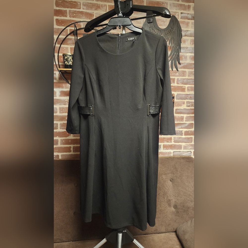 DKNY Black Long Sleeve Dress